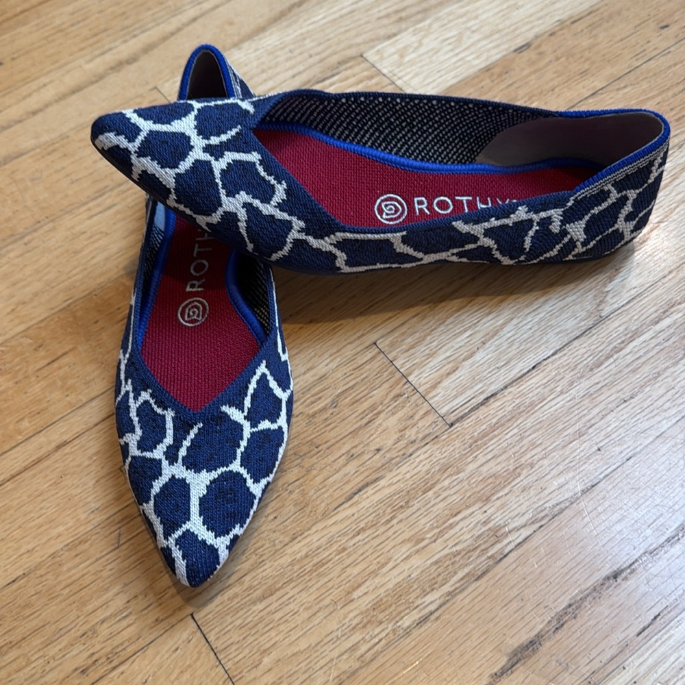 Rothy's Indigo Giraffe Patterned Flats - Picture 2 of 5